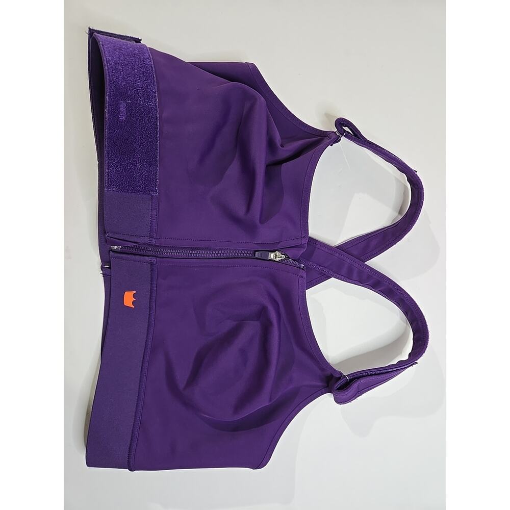 She Fit 5 Luxe Sports Bra Purple Kryptek Pattern Front Close High Impact